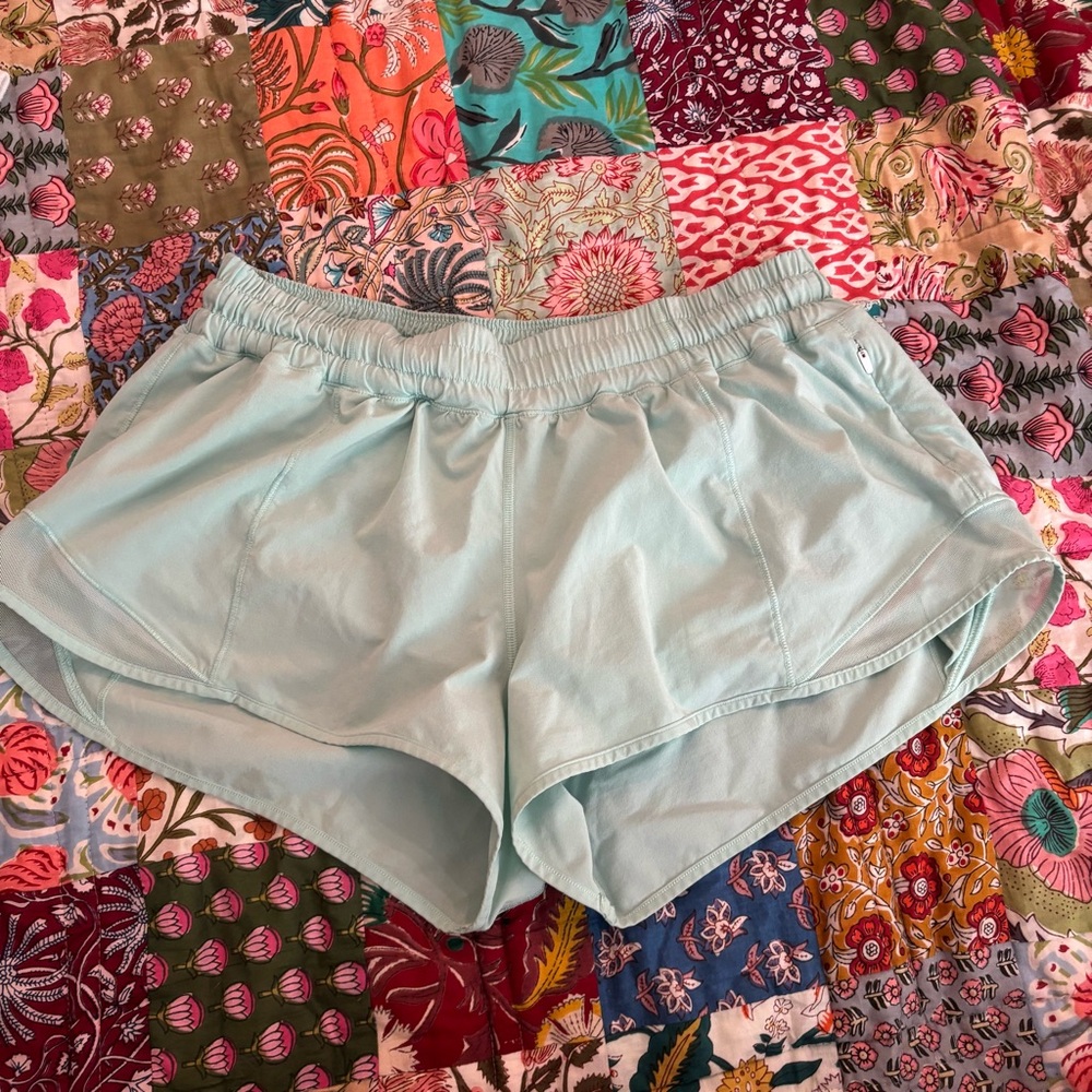 Lululemon Women's Light Blue Hotty Hot Shorts